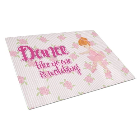 Caroline's Treasures Ballet Dance Red Hair Glass Cutting Board Large