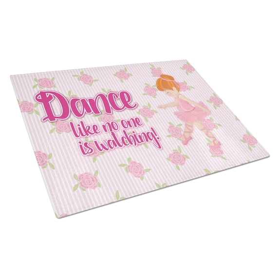 Caroline's Treasures Ballet Dance Red Hair Glass Cutting Board Large