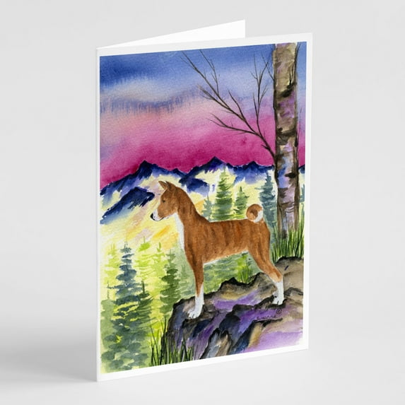 Basenji Greeting Cards and Envelopes Pack of 8