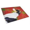 thumbnail image 1 of Caroline's Treasures Basenji Red and Green Snowflakes Holiday Christmas Glass Cutting Board Large, 1 of 2