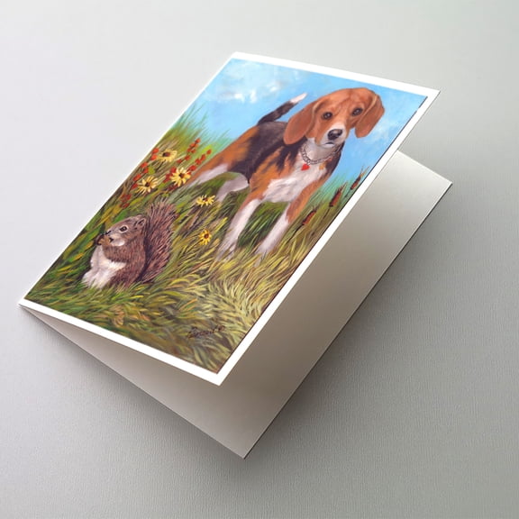 Beagle Hunter Hunted Greeting Cards and Envelopes Pack of 8