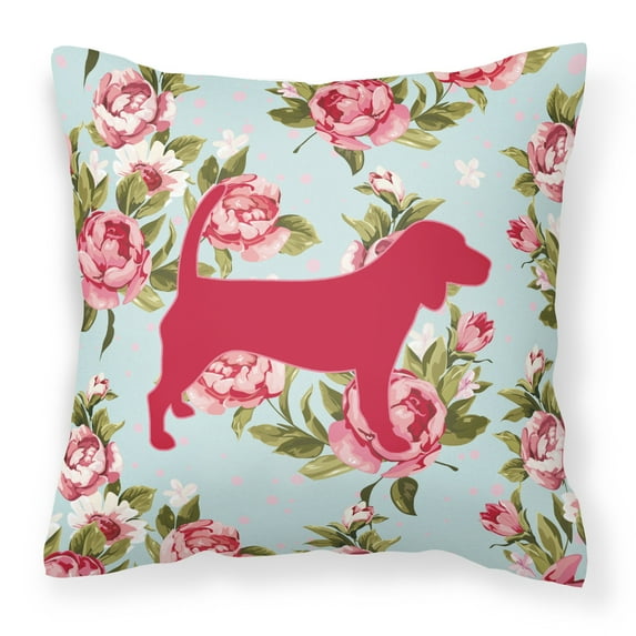 Carolines Treasures Beagle Shabby Chic Decorative Outdoor Pillow