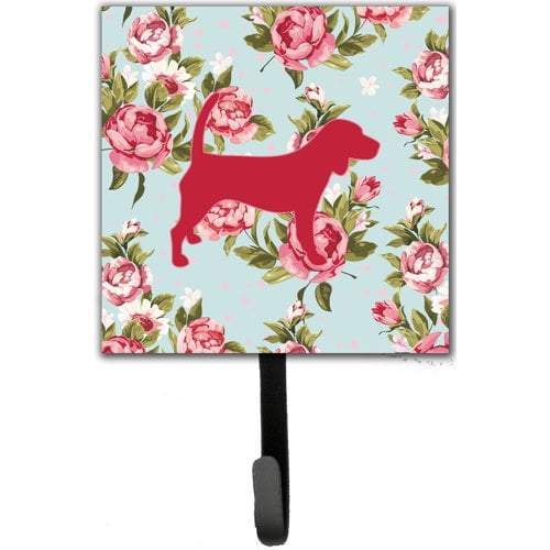 Caroline's Treasures Beagle Shabby Elegance Roses Leash Holder and Wall Hook