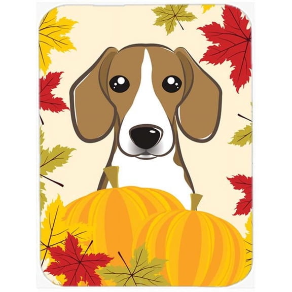 Caroline's Treasures Beagle Thanksgiving Glass Cutting Board Large