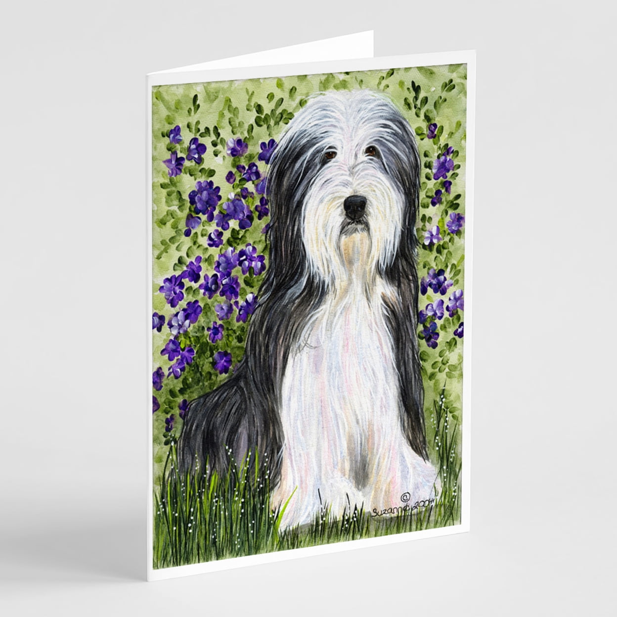 Bearded Collie Greeting Cards and Envelopes Pack of 8