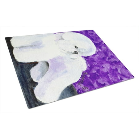 Caroline's Treasures Bichon Frise Glass Cutting Board Large