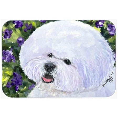 Caroline's Treasures Bichon Frise Glass Cutting Board Large