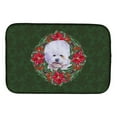 thumbnail image 1 of Caroline's Treasures Bichon Frise Poinsetta Wreath Dish Drying Mat, 1 of 7