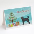 thumbnail image 1 of Black Labradoodle Christmas Tree Greeting Cards and Envelopes Pack of 8, 1 of 2