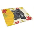 thumbnail image 1 of Caroline's Treasures Black Pug Thanksgiving Glass Cutting Board Large, 1 of 2