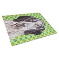 thumbnail image 1 of Caroline's Treasures Blue Tick Coonhound Lucky Shamrock St. Patrick's Day Glass Cutting Board Large Size, 1 of 1