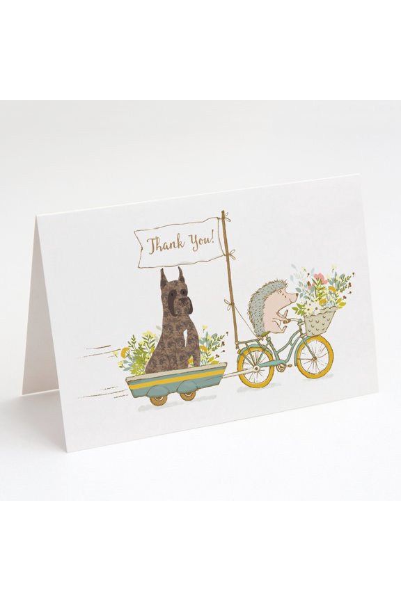 Boxer Brindle Cropped Ears Greeting Cards and Envelopes Pack of 8