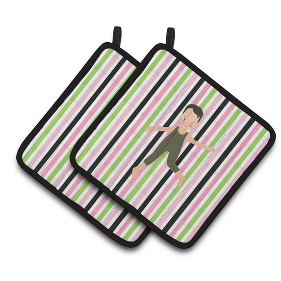 Caroline's Treasures Boy Dancer Bikatard Pair of Pot Holders