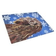 thumbnail image 1 of Caroline's Treasures Boykin Spaniel Blue Snowflake Winter Glass Cutting Board Large, 1 of 2