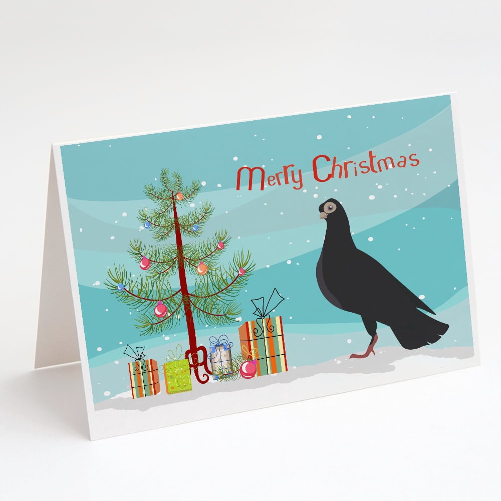 Budapest Highflyer Pigeon Christmas Greeting Cards and Envelopes Pack of 8