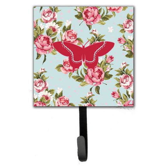 Caroline's Treasures Butterfly Shabby Elegance Roses Wall Hook