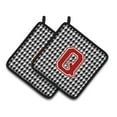 thumbnail image 1 of Caroline's Treasures CJ1021-QPTHD Letter Q Monogram - Houndstooth Black Pair of Pot Holders, 7.5HX7.5W, multicolor, 1 of 2