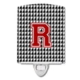 thumbnail image 1 of Caroline's Treasures CJ1021-RCNL Letter R Monogram - Houndstooth Black Ceramic Night Light, 6x4x3", multicolor, 1 of 1