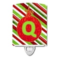 thumbnail image 1 of Christmas Oranment Holiday Initial Letter Q Ceramic Night Light, 1 of 1