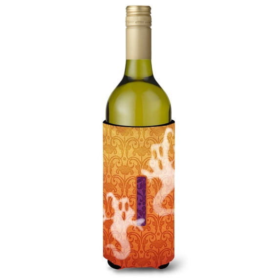 Caroline's Treasures CJ1040-ILITERK Halloween Ghosts Monogram Initial Letter I Wine Bottle Beverage Insulator Beverage