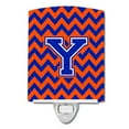 thumbnail image 1 of Letter Y Chevron Orange and Blue Ceramic Night Light, 1 of 1
