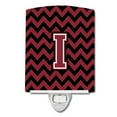 thumbnail image 1 of Letter I Chevron Garnet and Black Ceramic Night Light, 1 of 1
