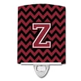 thumbnail image 1 of Letter Z Chevron Garnet and Black Ceramic Night Light, 1 of 1