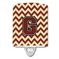 thumbnail image 1 of Caroline's Treasures CJ1061-GCNL Letter G Chevron Maroon and Gold Ceramic Night Light, 6x4x3", multicolor, 1 of 1