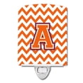 thumbnail image 1 of Letter A Chevron Orange and Regalia Ceramic Night Light, 1 of 1