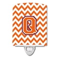 thumbnail image 1 of Letter Q Chevron Orange and Regalia Ceramic Night Light, 1 of 1
