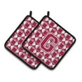 thumbnail image 1 of Caroline's Treasures CJ1065-GPTHD Letter G Football Crimson, grey and white Pair of Pot Holders, 7.5HX7.5W, multicolor, 1 of 2