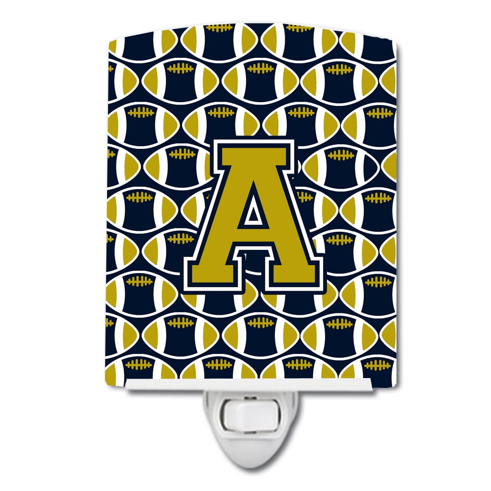 Caroline's Treasures CJ1074-ACNL Letter A Football Blue and Gold ...