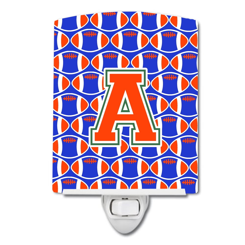Caroline's Treasures CJ1083-ACNL Letter A Football Green, Blue and ...