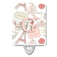 thumbnail image 1 of Caroline's Treasures CJ2002-GCNL Letter G Love in Paris Pink Ceramic Night Light, 6x4x3", multicolor, 1 of 1