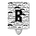 thumbnail image 1 of Caroline's Treasures CJ2009-RCNL Letter R Moustache Initial Ceramic Night Light, 6x4x3", multicolor, 1 of 1