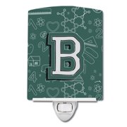 Carolines Treasures CJ2010-BCNL Letter B Back to School Initial Ceramic Night Light, 6x4x3", multicolor