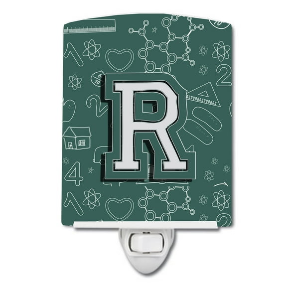 Letter R Back to School Initial Ceramic Night Light