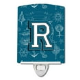 thumbnail image 1 of Letter R Sea Doodles Initial Alphabet Ceramic Night Light, 1 of 1