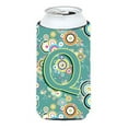 thumbnail image 1 of Caroline's Treasures CJ2015-QTBC Letter Q Circle Circle Teal Initial Alphabet Tall Boy Hugger, Tall Boy, multicolor, 1 of 1