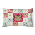 thumbnail image 1 of Caroline's Treasures CK5159PW1216 Scottish Straight Cat Love Canvas Fabric Decorative Pillow, Red, 12H x16W, multicolor, 1 of 3