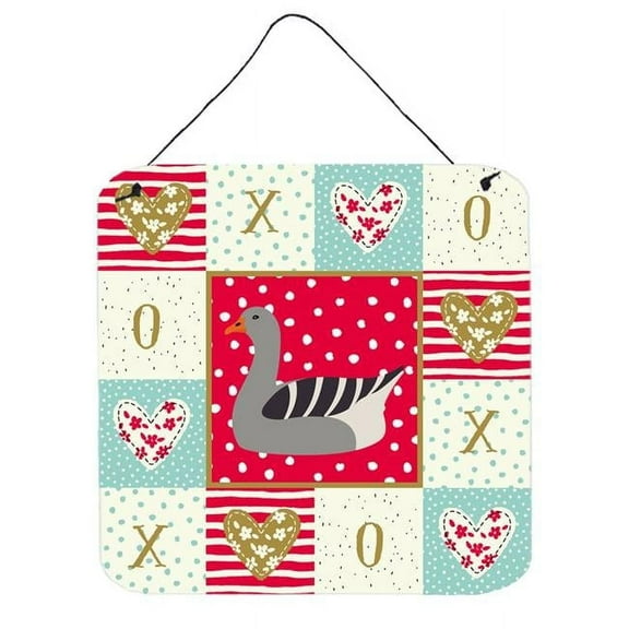 Caroline's Treasures CK5320DS66 Pilgrim Goose Love Wall or Door Hanging Prints, Red, 6x6, multicolor