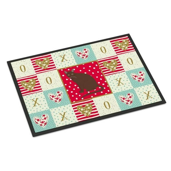 Carolines Treasures Raas Cat Love Indoor or Outdoor Mat 24x36 doormats, Multicolor