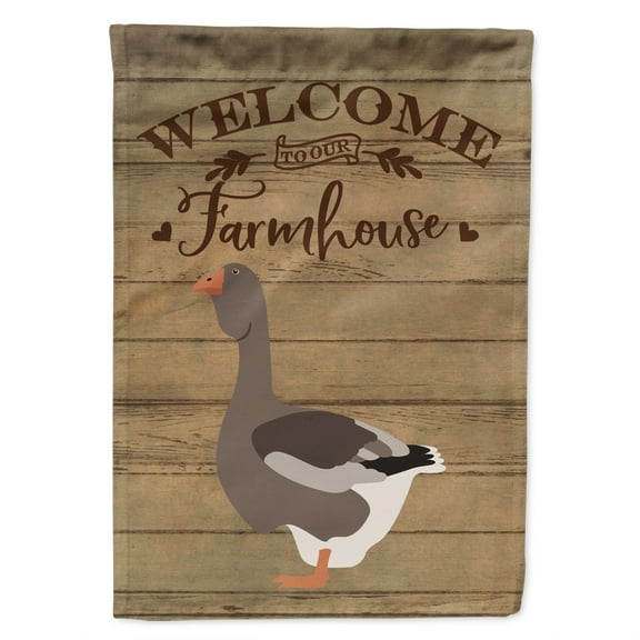 Caroline's Treasures CK6841CHF Toulouse Goose Welcome Flag Canvas House Size , Large, multicolor
