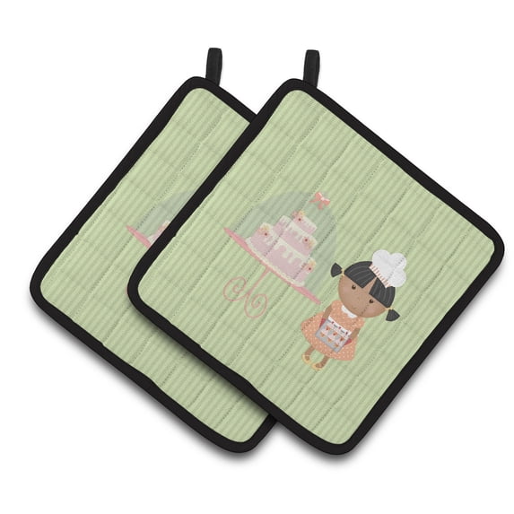 Caroline's Treasures Cake Baker African Green Pair of Pot Holders