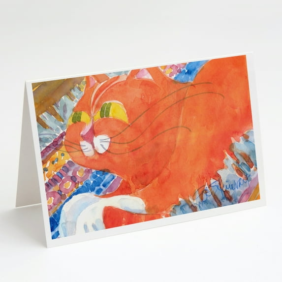 Cat Greeting Cards and Envelopes Pack of 8