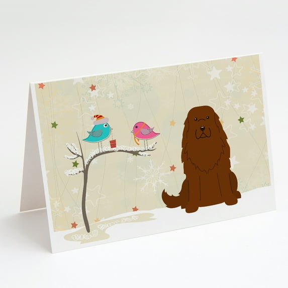 Christmas Presents between Friends Caucasian Shepherd Dog Greeting Cards and Envelopes Pack of 8