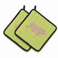 thumbnail image 1 of Caroline's Treasures Charolais Cow Green Pair of Pot Holders, 1 of 3