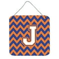 thumbnail image 1 of Caroline's Treasures Chevron Blue and Orange #3 Letter J Wall or Door Hanging Prints CJ1060-JDS66, 6" H x 6" W, 1 of 1