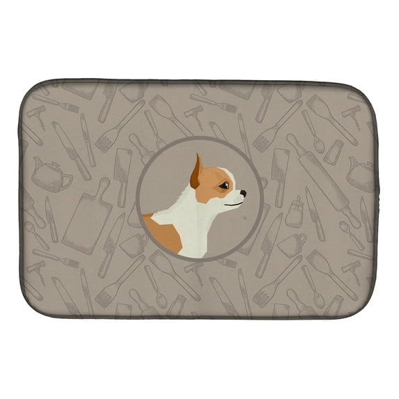 Caroline's Treasures Chihuahua In the Kitchen Dish Drying Mat