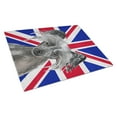 thumbnail image 1 of Caroline's Treasures Chinese Crested with English Union Jack British Flag Glass Cutting Board Large Size, 1 of 2